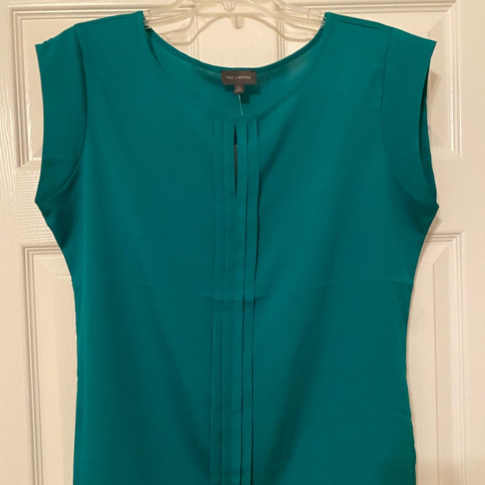 NWT Silk pleated sleeveless blouse